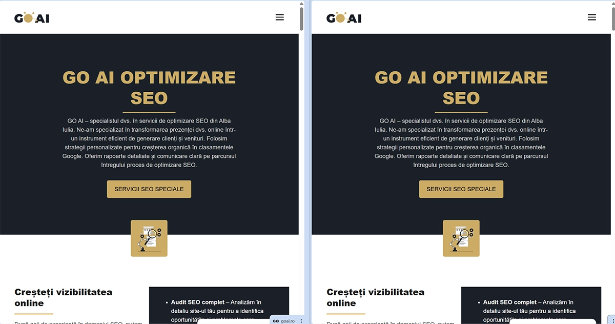 Chrome Canary două taburi