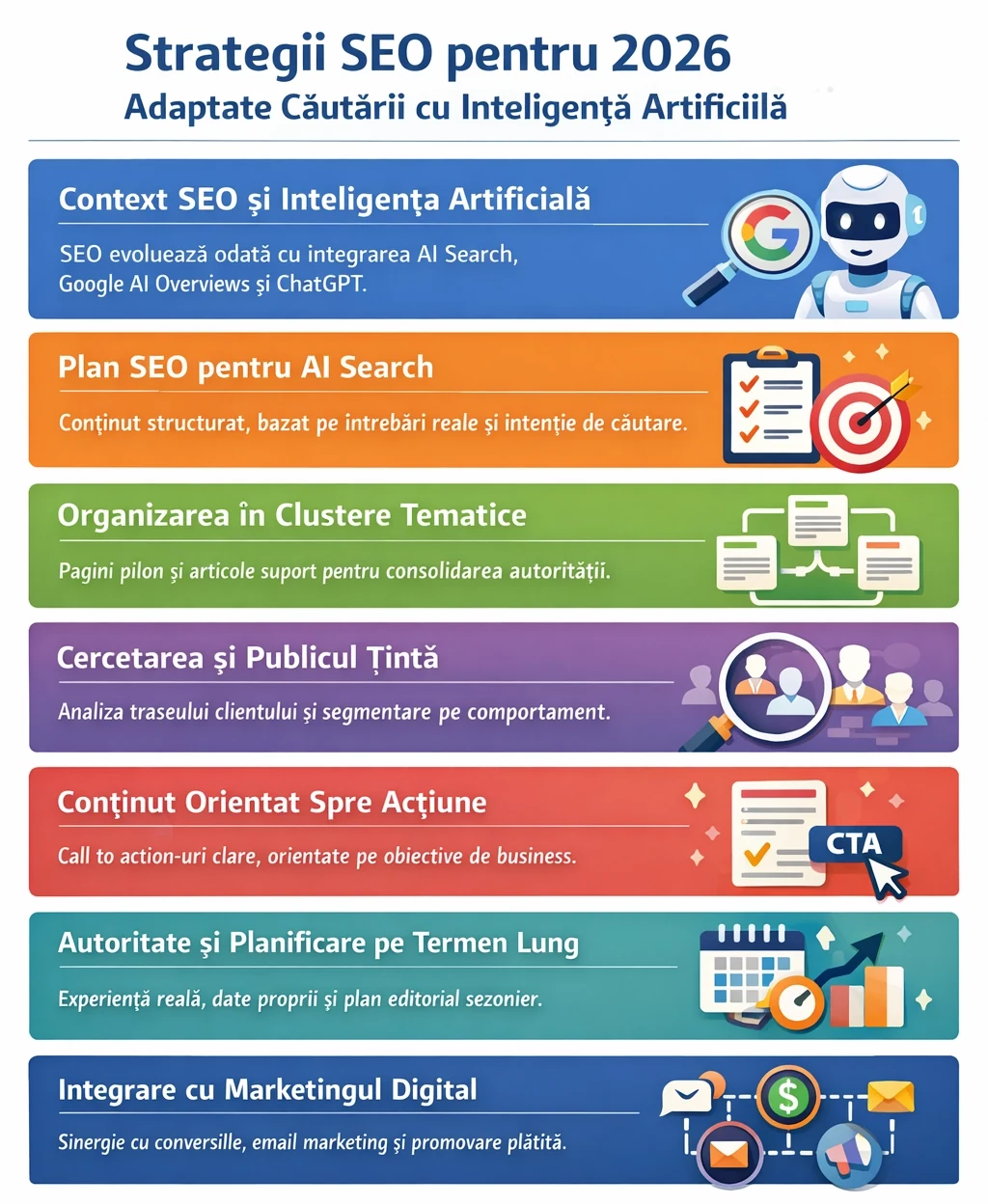 Infografic Strategii SEO în 2026