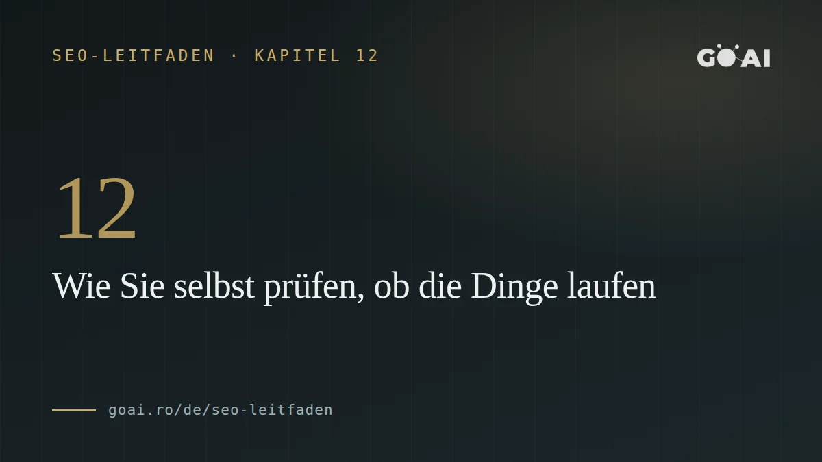 Wie Sie selbst prüfen, ob die Dinge laufen