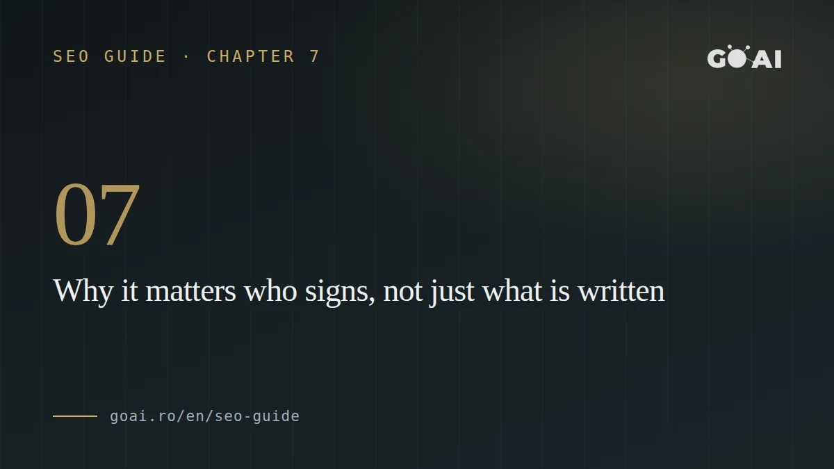Why it matters who signs, not just what is written