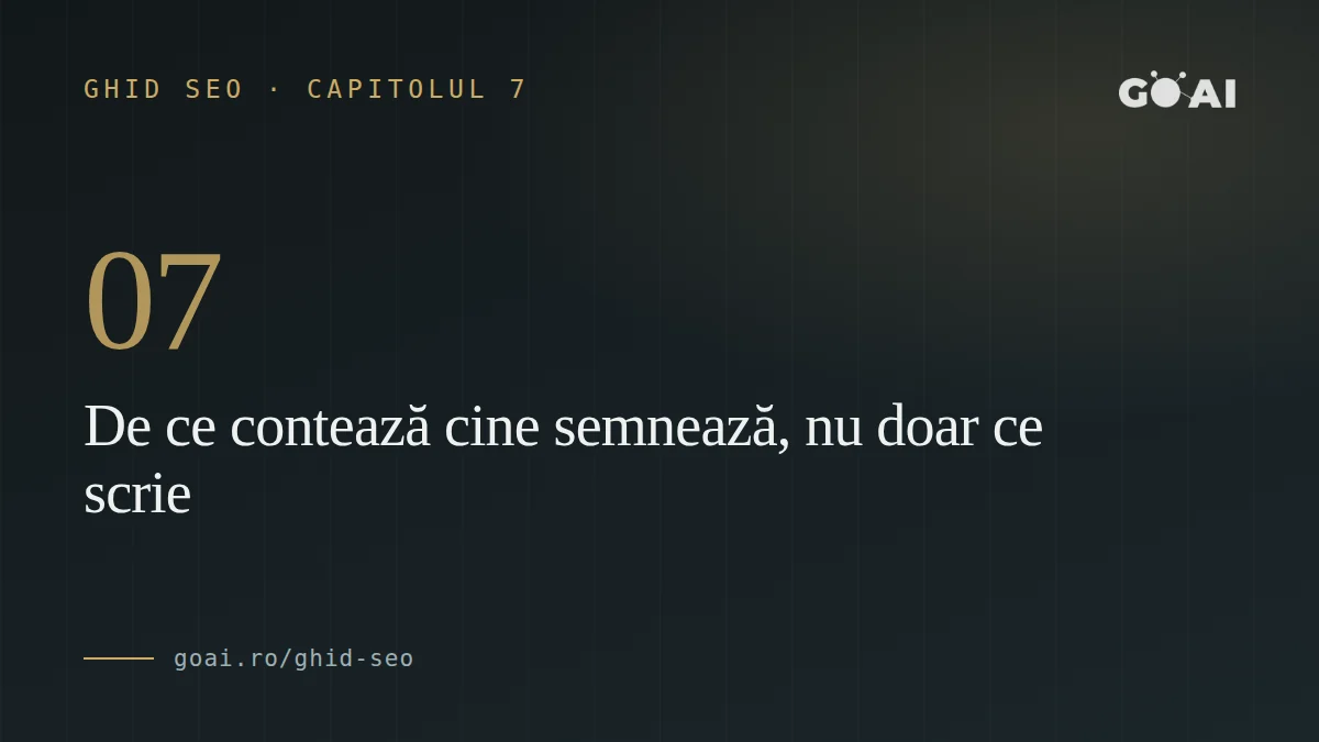 De ce contează cine semnează, nu doar ce scrie